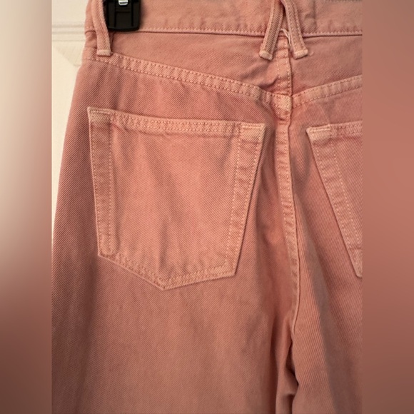 SLVRLAKE Grace Ankle Cropped Dusty Pink Women’s  Flare Wide Leg Jeans Size 24 - Picture 12 of 14